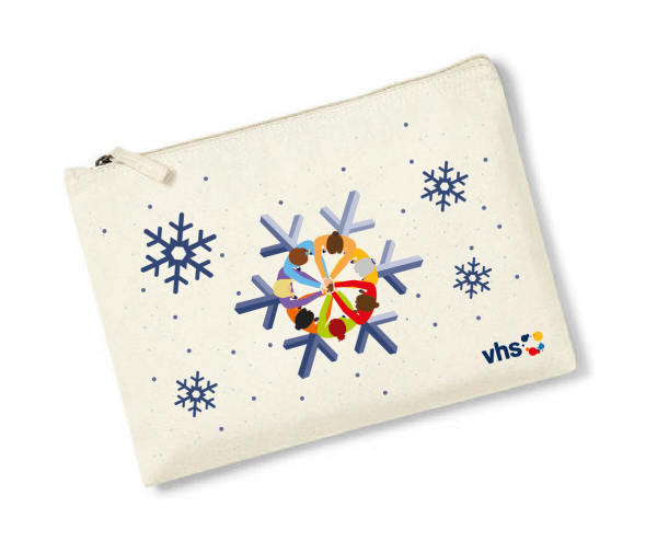 Accessoirestasche naturfarben Weihnachten
